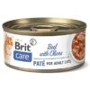 BRIT CARE CAT BEEF PATE WITH OLIVES 70 GR